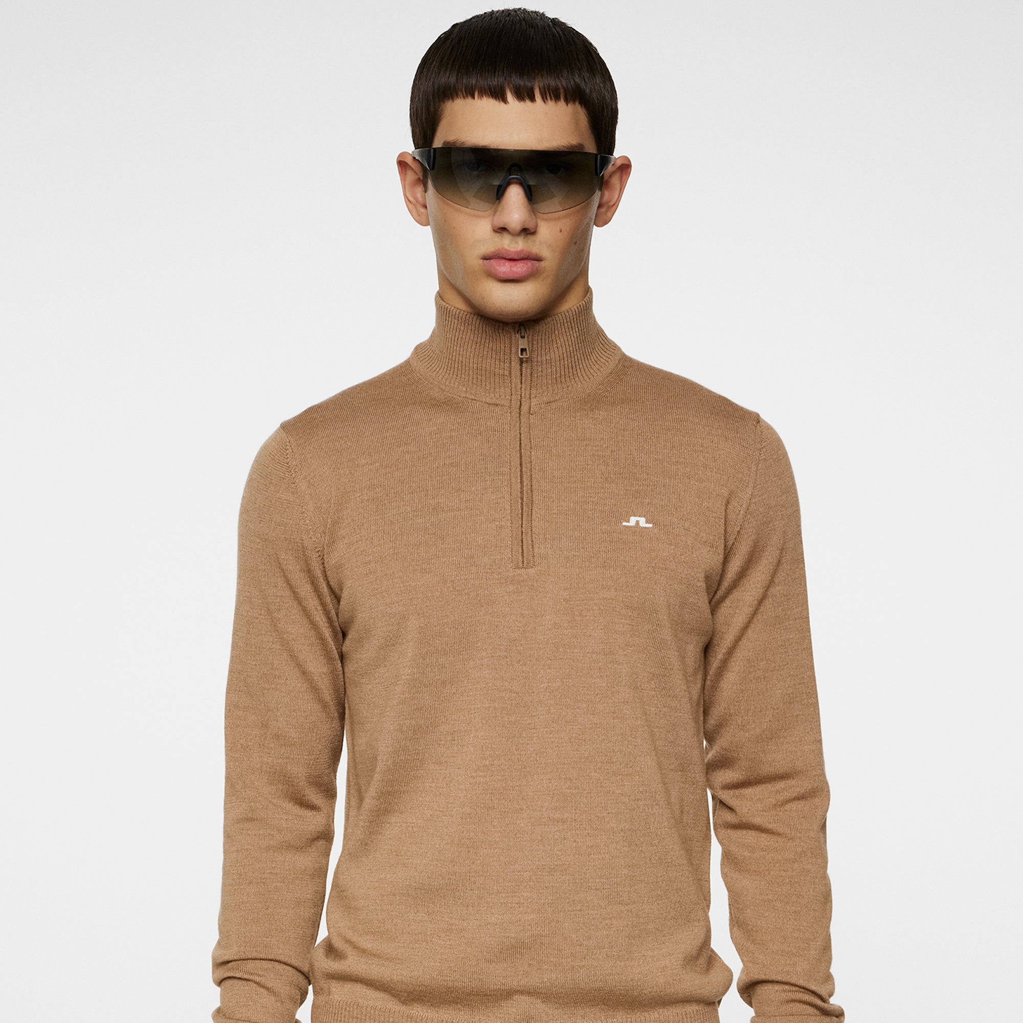 J Lindeberg Kian Tour Merino Mens Sweater Tigers Eye